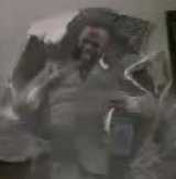 [Suddenly, Mr. T bursts through the set's back wall!]
